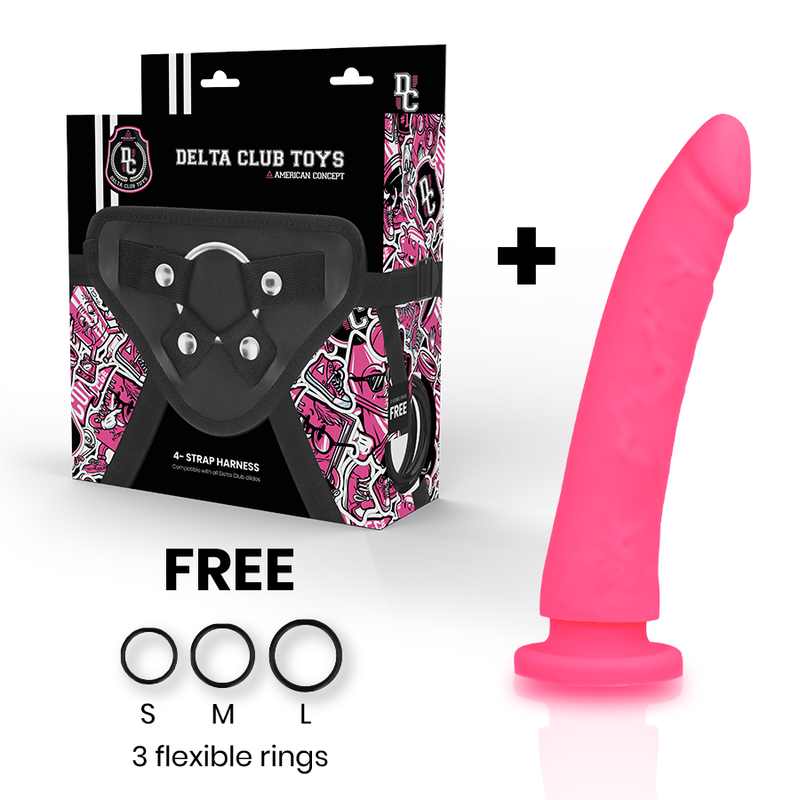 DELTA CLUB - ARREIO DE BRINQUEDOS + DONG ROSA SILICONE 17 CM -O- 3 CM - Image 2